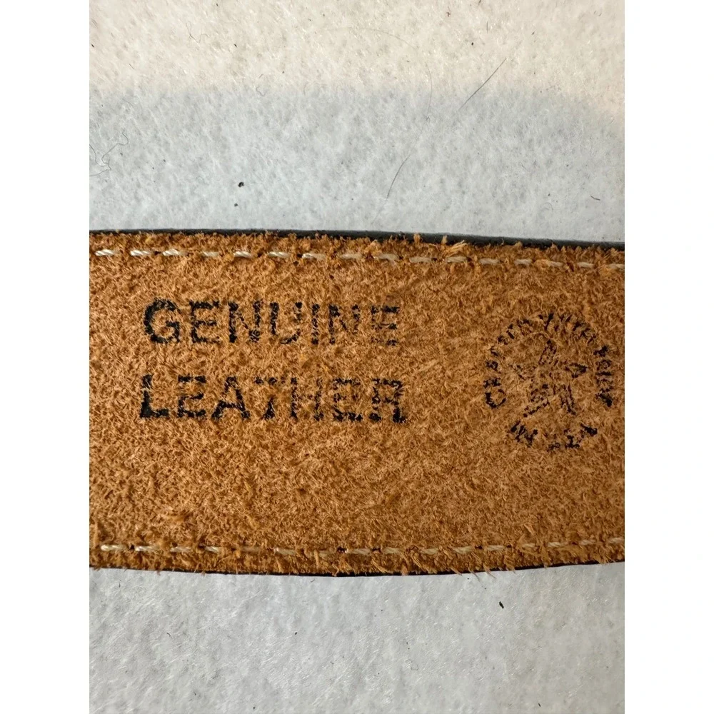 Silver Creek Genuine Leather Belt Southwestern Woven‎ Inlay Size 32